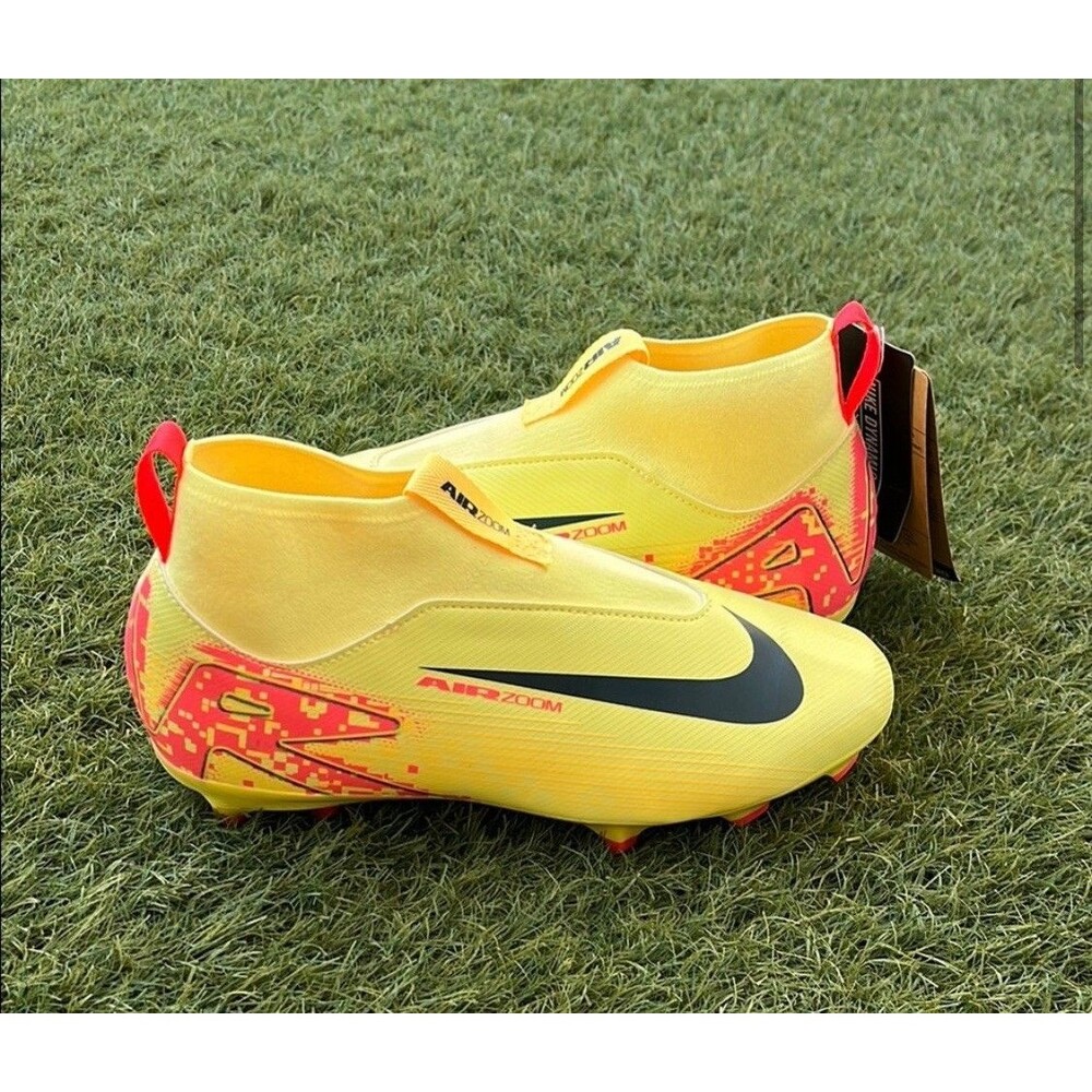 Nike Boys Cleats Shoes Sz 1Y Superfly 10 Acad KM FGMG Lt Laser Orange HF3417 800 - Picture 3 of 15